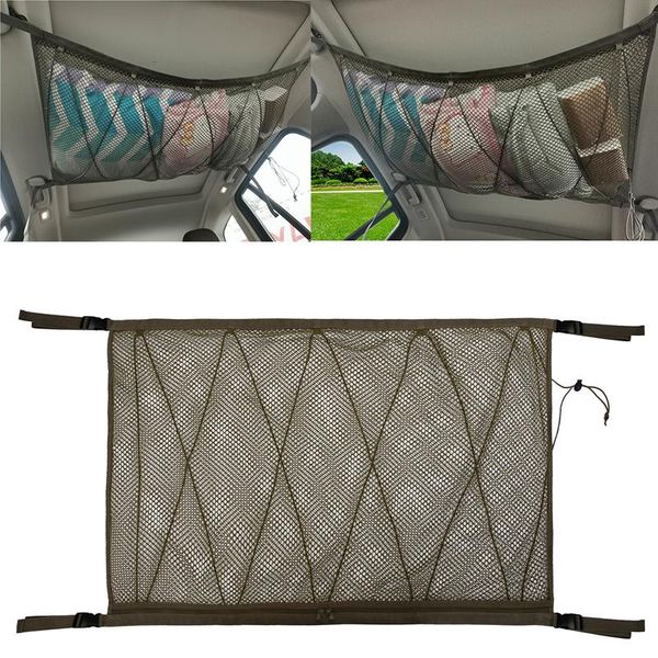 car organizer ceiling storage net pocket - universal roof interior luggage bag with zipper, trunk accessories
car organizer ceiling storage net pocket - universal roof interior luggage bag with zipper, trunk accessories