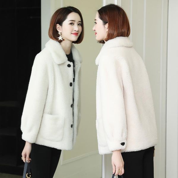 women's fur & faux coats and jackets women 2021 autumn winter real wool short female warm shearing ladies solid loose outewear, Black
women's fur & faux coats and jackets women 2021 autumn winter real wool short female warm shearing ladies solid loose outewear, Black