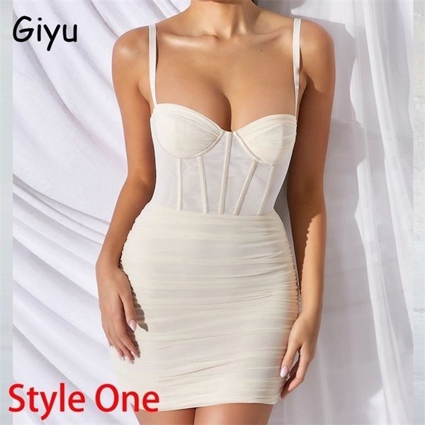 giyu mesh night club party dress women summer spaghetti strap backless bodycon mini dresses elegant ruched vestidos, Black;gray
giyu mesh night club party dress women summer spaghetti strap backless bodycon mini dresses elegant ruched vestidos, Black;gray