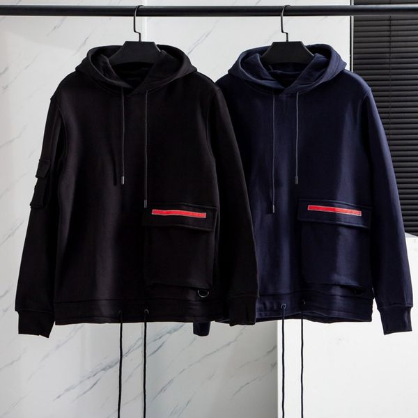 men's hoodies & sweatshirts 2021 autumn casual male sports with red hood pocket label, Black
men's hoodies & sweatshirts 2021 autumn casual male sports with red hood pocket label, Black