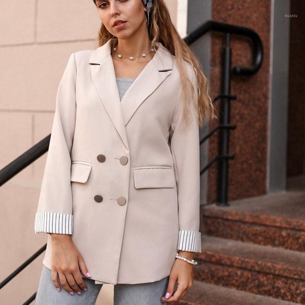 casual double breasted women jackets notched collar blazer jacket autumn winter female outerwear elegant ladies coat 2021 women's suits, White;black
casual double breasted women jackets notched collar blazer jacket autumn winter female outerwear elegant ladies coat 2021 women's suits, White;black