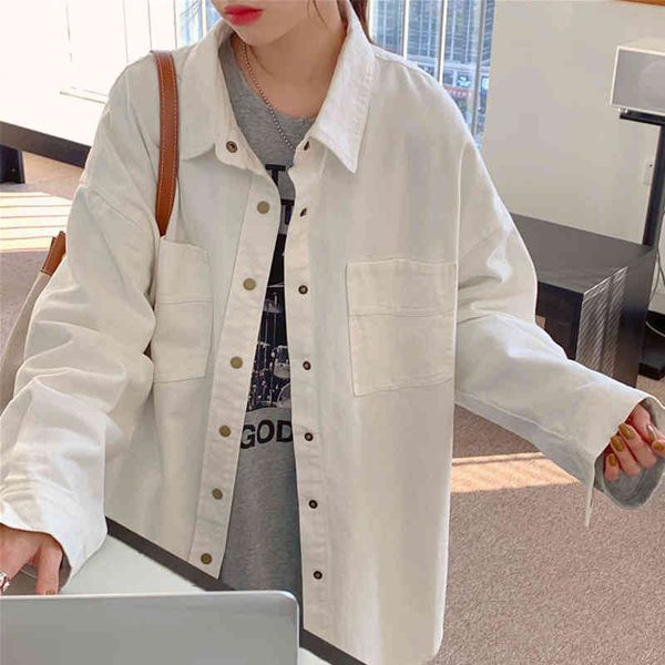 white blouse women long sleeve oversized shirt chemise streetwear blouses loose pocket shirt 9315f 210420
white blouse women long sleeve oversized shirt chemise streetwear blouses loose pocket shirt 9315f 210420