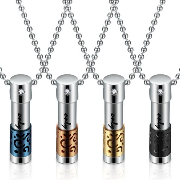 pendant necklaces 2021 stainless steel cylindrical openable necklace crystal from swarovskis 4 colors fit women and men, Silver
pendant necklaces 2021 stainless steel cylindrical openable necklace crystal from swarovskis 4 colors fit women and men, Silver