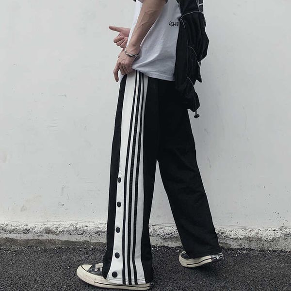 korea ulzzang street punk fashion loose hip hop casual women vintage bunk pants harajuku large size button 210608, Black;white
korea ulzzang street punk fashion loose hip hop casual women vintage bunk pants harajuku large size button 210608, Black;white