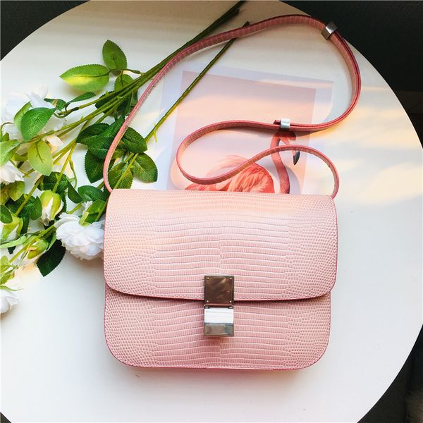 early spring 2021 tofu bag lizard pink box small square bag small light luxury one shoulder messenger stewardess bag
early spring 2021 tofu bag lizard pink box small square bag small light luxury one shoulder messenger stewardess bag