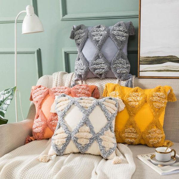 cushion/decorative pillow 18 inch boho grey 3d diamond geometric tufted and tasseled throw covers soft fur rhombus pattern lumbar cushion ca
cushion/decorative pillow 18 inch boho grey 3d diamond geometric tufted and tasseled throw covers soft fur rhombus pattern lumbar cushion ca