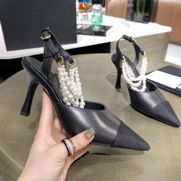 dress shoes women's leather gladiator sandals high heel office pearl high-end design casual wedding spring and autumn, Black
dress shoes women's leather gladiator sandals high heel office pearl high-end design casual wedding spring and autumn, Black