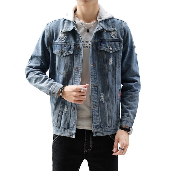 men's 5xl jean plus size mens denim jacket coats street style ripped hoody detachable jackets, Black;brown
men's 5xl jean plus size mens denim jacket coats street style ripped hoody detachable jackets, Black;brown