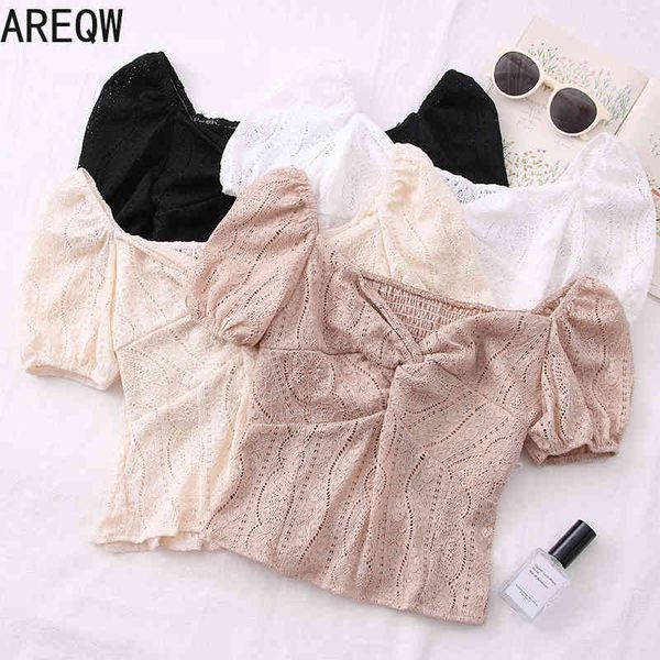 summer's fashionable 100-neck kinky slimmed-down bubble-sleeved short lace shirt t-shirt for the woman 210507, White
summer's fashionable 100-neck kinky slimmed-down bubble-sleeved short lace shirt t-shirt for the woman 210507, White