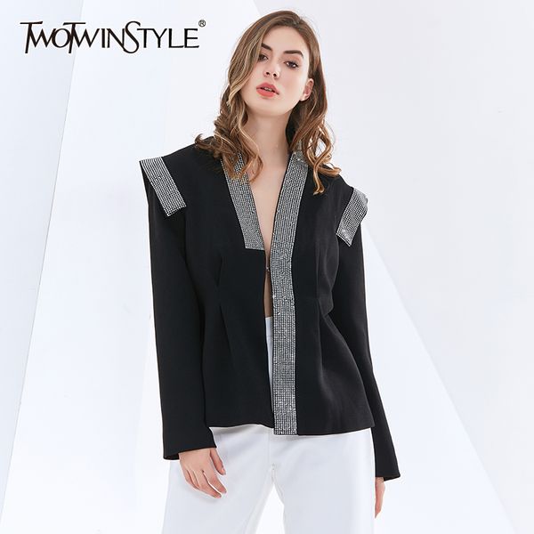 black blazers for women notched long sleeve patchwork diamond designer plus size coats female autumn clothing 210423, White;black
black blazers for women notched long sleeve patchwork diamond designer plus size coats female autumn clothing 210423, White;black
