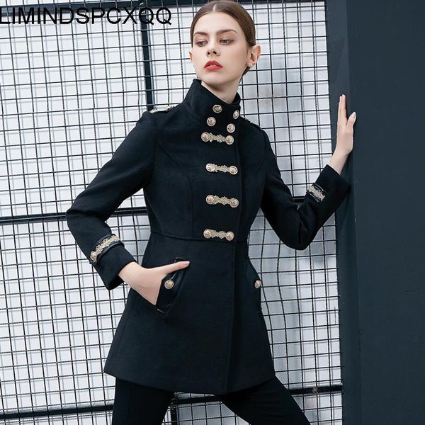 women autumn winter jacket vintage double breasted trench coat female elegant military lady abrigo mujer outwear streetwear traf women', Black 
women autumn winter jacket vintage double breasted trench coat female elegant military lady abrigo mujer outwear streetwear traf women', Black
