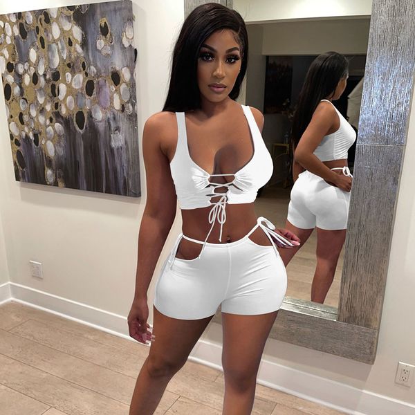 two piece set women summer bandage crop and hollow out biker shorts sets beach wear night club outfits matching sets, Gray
two piece set women summer bandage crop and hollow out biker shorts sets beach wear night club outfits matching sets, Gray