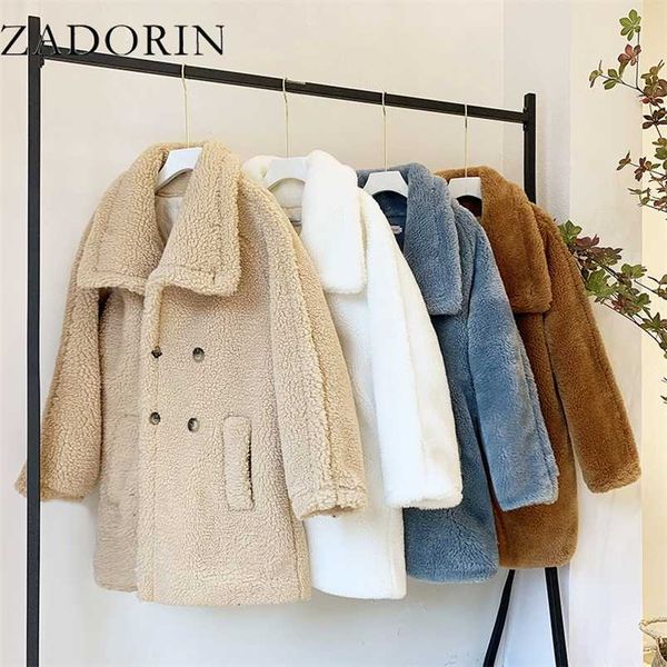 zadorin winter long furry warm teddy bear jacket women stand collar fleece faux fur coat korean fashion jackets for women 211218, Black
zadorin winter long furry warm teddy bear jacket women stand collar fleece faux fur coat korean fashion jackets for women 211218, Black