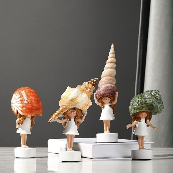 decorative objects & figurines nordic creative conch girl ornaments simple resin crafts gifts miniature living room deskdecor home
decorative objects & figurines nordic creative conch girl ornaments simple resin crafts gifts miniature living room deskdecor home