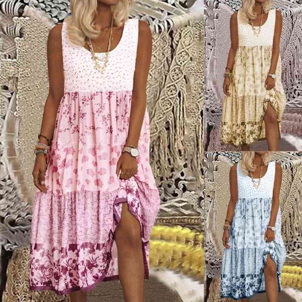 women's 2021 women's summer printed suspender pink loose waist mid length dress, Black;gray
women's 2021 women's summer printed suspender pink loose waist mid length dress, Black;gray