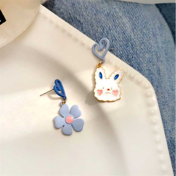 dangle & chandelier small fresh asymmetric cute pet flower earrings blue love cartoon sweet macaron girl heart, Silver
dangle & chandelier small fresh asymmetric cute pet flower earrings blue love cartoon sweet macaron girl heart, Silver