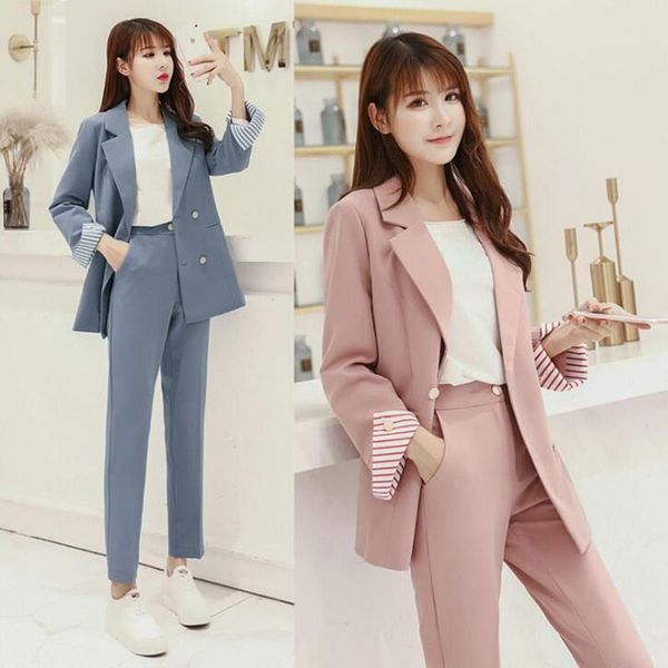 women's two piece pants blazer pant suit double breasted woman spring autumn ol 2 set work office lady casual business wear female outf, White
women's two piece pants blazer pant suit double breasted woman spring autumn ol 2 set work office lady casual business wear female outf, White