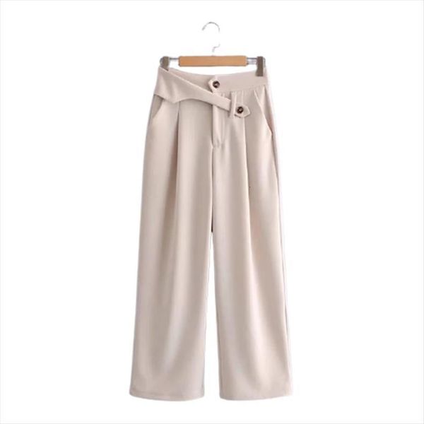 fashion simplicity elegant sense of womens pants design trousers solid color commute loose, Black;white
fashion simplicity elegant sense of womens pants design trousers solid color commute loose, Black;white