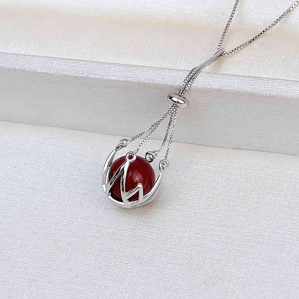 s925 silver round bottom chain womens fashion pendant cage non perforated diy pearl 12-14 empty support new 1814
s925 silver round bottom chain womens fashion pendant cage non perforated diy pearl 12-14 empty support new 1814