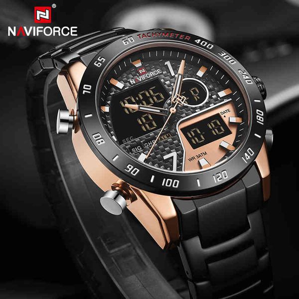 watches naviforce luxury mens business digital military chronograph sport quartz wristwatch waterproof steel band big face clock, Slivery;brown
watches naviforce luxury mens business digital military chronograph sport quartz wristwatch waterproof steel band big face clock, Slivery;brown