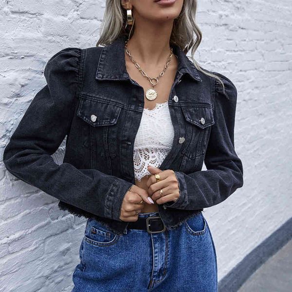 women's fashion lapel elegant blue denim casual short coat female autumn winter vintage button pockets denim jackets women coats 210514, Black;brown
women's fashion lapel elegant blue denim casual short coat female autumn winter vintage button pockets denim jackets women coats 210514, Black;brown