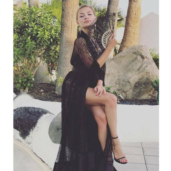 womens lace kimono robe lingerie mesh nightgown sheer nightwear sleepwear women's, Black;red
womens lace kimono robe lingerie mesh nightgown sheer nightwear sleepwear women's, Black;red