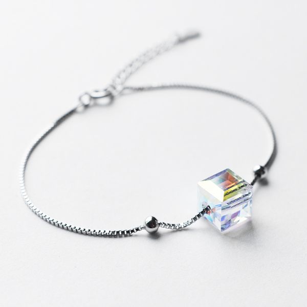 s925 sterling silver link bracelets for women fashion square pendant linkchain hand simple jewelry woman delicate dainty chain girl gift 568, Black
s925 sterling silver link bracelets for women fashion square pendant linkchain hand simple jewelry woman delicate dainty chain girl gift 568, Black