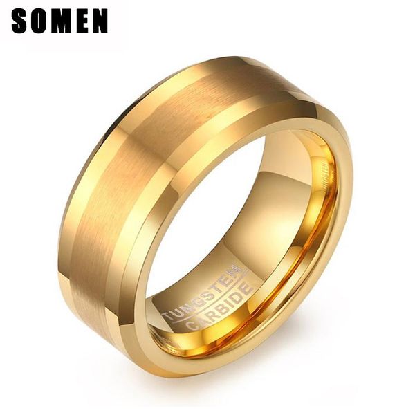 wedding rings gold color luxury ring for men tungsten carbide women beveled edges polished matte band comfort fit, Slivery;golden
wedding rings gold color luxury ring for men tungsten carbide women beveled edges polished matte band comfort fit, Slivery;golden