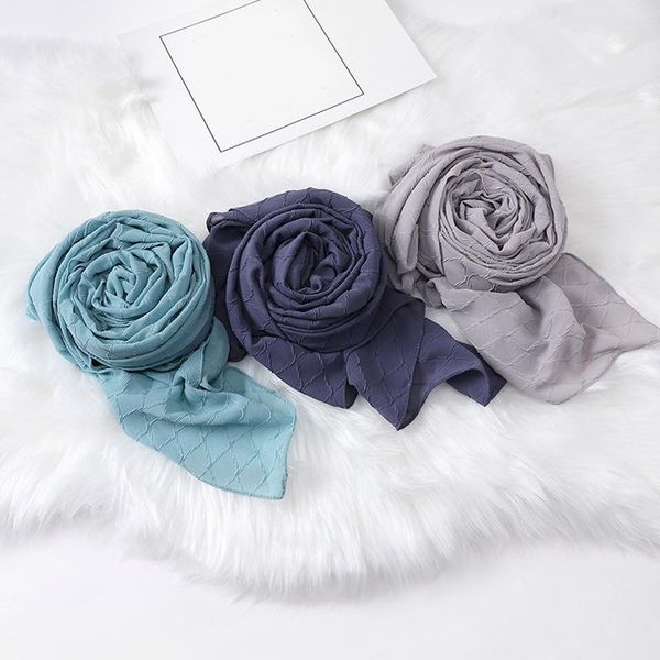 beanie/skull caps 2021 est crinkle chiffon scarf plain pleated hijab diamond plaid scarves muslim shawl wraps women fashion headscarf headba, Blue;gray
beanie/skull caps 2021 est crinkle chiffon scarf plain pleated hijab diamond plaid scarves muslim shawl wraps women fashion headscarf headba, Blue;gray