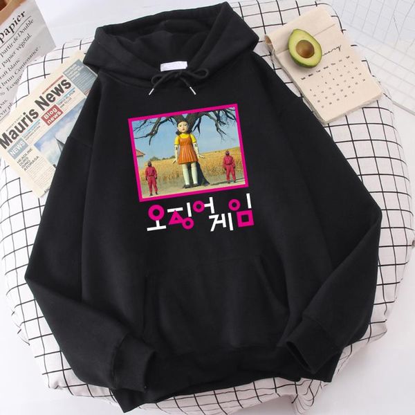 men's hoodies & sweatshirts 1 2 3 wood man game squid round six prints male warm hip hop sportwear thick comfortable hooded plus size m, Black
men's hoodies & sweatshirts 1 2 3 wood man game squid round six prints male warm hip hop sportwear thick comfortable hooded plus size m, Black