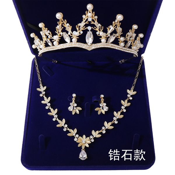 jewelry set x037 bridal wedding dress accessories korean crown zircon necklace earrings three piece bridal jewelry headdress, Slivery;golden
jewelry set x037 bridal wedding dress accessories korean crown zircon necklace earrings three piece bridal jewelry headdress, Slivery;golden
