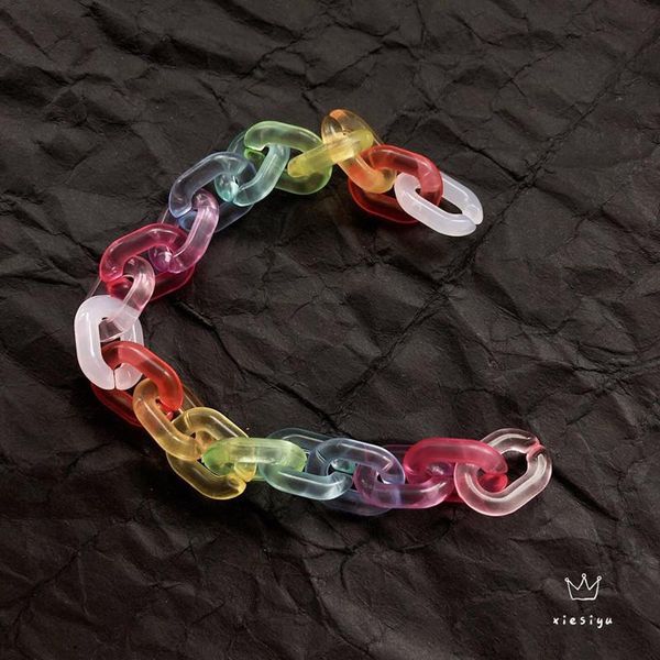 beaded, strands rainbow colors acrylic bracelets for women geometric cool ins harajuku style lovers exaggerated design girls jewelry, Black
beaded, strands rainbow colors acrylic bracelets for women geometric cool ins harajuku style lovers exaggerated design girls jewelry, Black