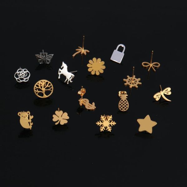 stud stainless steel earring for women geometric heart star small earrings animal plant gold simple jewelry, Golden;silver
stud stainless steel earring for women geometric heart star small earrings animal plant gold simple jewelry, Golden;silver