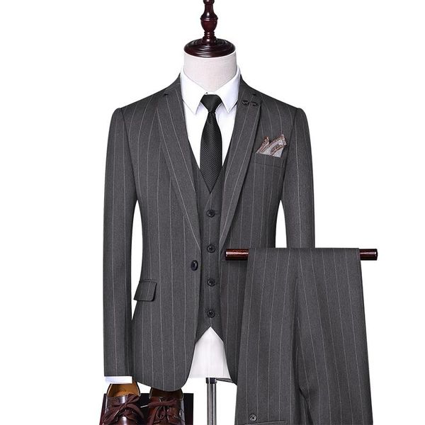 men's suits & blazers (jacket + vest pants ) 2021high-end stripe business slim suit groom wedding dress tuxedo banquet clubmen, White;black
men's suits & blazers (jacket + vest pants ) 2021high-end stripe business slim suit groom wedding dress tuxedo banquet clubmen, White;black