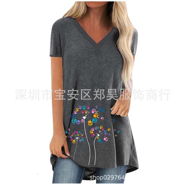 women's t-shirt 2021 spring and summer fashion short sleeve printing loose medium length pullover v-neck love kqdd, White
women's t-shirt 2021 spring and summer fashion short sleeve printing loose medium length pullover v-neck love kqdd, White