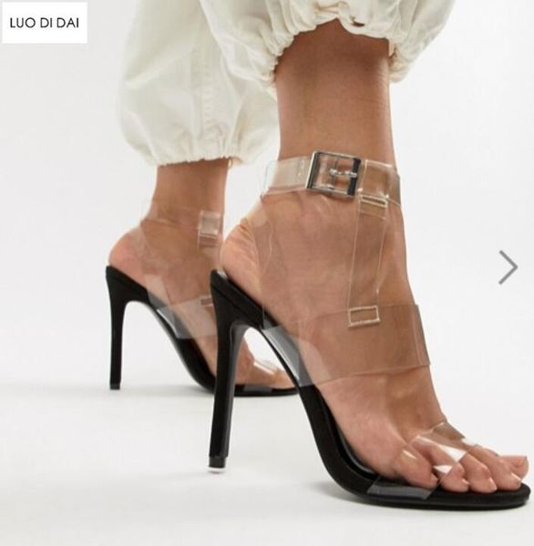 dress shoes 2021 women pvc sandals party buckle strap gladiator open toe wedding high heels, Black
dress shoes 2021 women pvc sandals party buckle strap gladiator open toe wedding high heels, Black