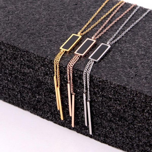 pendant necklaces stainless steel lover black square long chain pendants necklace couple romantic women girl wedding jewelry gift, Silver
pendant necklaces stainless steel lover black square long chain pendants necklace couple romantic women girl wedding jewelry gift, Silver