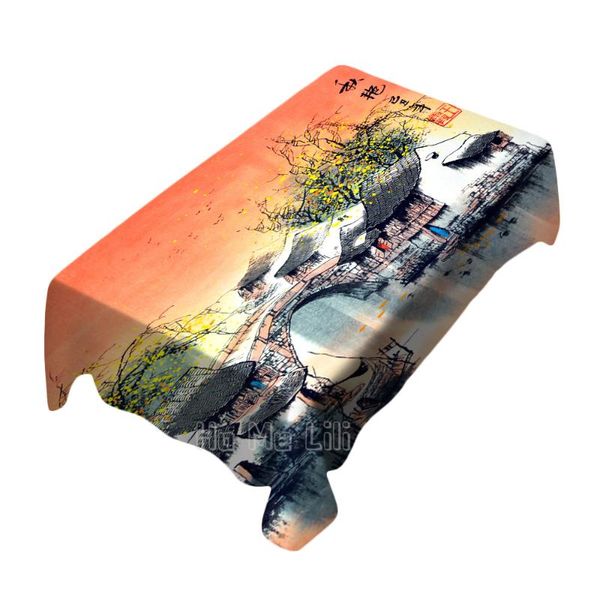 table cloth jiangnan water town ink landscape painting ancient art tablecloth indoor and outdoor decoration
table cloth jiangnan water town ink landscape painting ancient art tablecloth indoor and outdoor decoration
