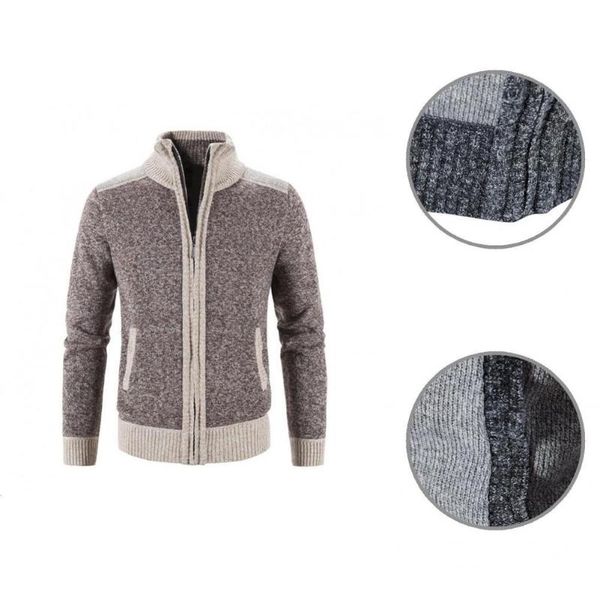 men's sweaters male sweater coat plaid lined trendy thickened patchwork color knitted cardigan, White;black
men's sweaters male sweater coat plaid lined trendy thickened patchwork color knitted cardigan, White;black