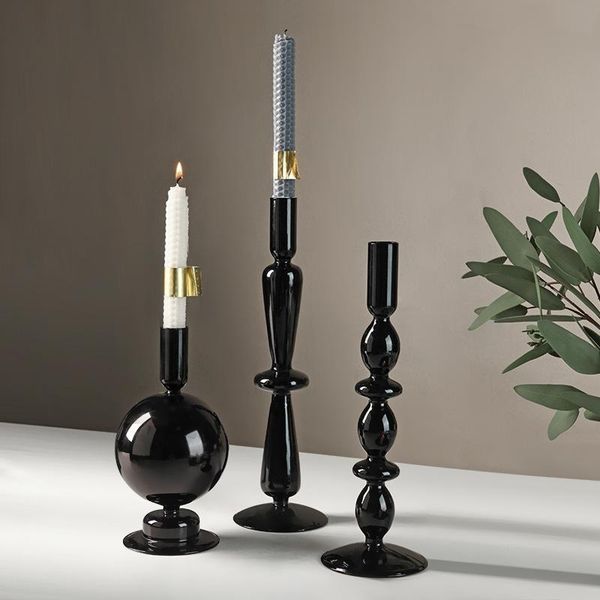 candle holders simple modern black glass candlestick retro home living room table romantic candlelight creative decoration po props ornament
candle holders simple modern black glass candlestick retro home living room table romantic candlelight creative decoration po props ornament