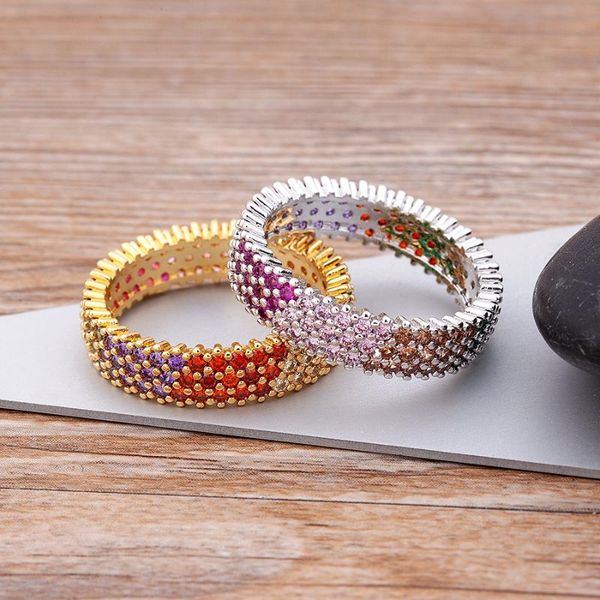 wedding rings luxury copper zircon rainbow crystal party band ring for women bridal fashion anniversary jewelry gift, Slivery;golden
wedding rings luxury copper zircon rainbow crystal party band ring for women bridal fashion anniversary jewelry gift, Slivery;golden