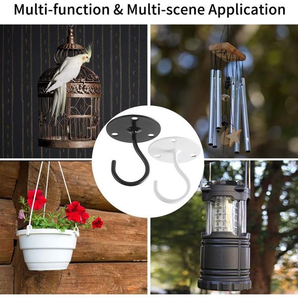 hooks & rails 2pcs metal ceiling bracket hanging bird feeders flower pots planters string lights wind chimes ornaments with screws
hooks & rails 2pcs metal ceiling bracket hanging bird feeders flower pots planters string lights wind chimes ornaments with screws