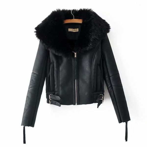women's leather & faux zxqj women lamb wool fur jacket winter streetwear lady black outerwear with soft collar cool female suits
women's leather & faux zxqj women lamb wool fur jacket winter streetwear lady black outerwear with soft collar cool female suits