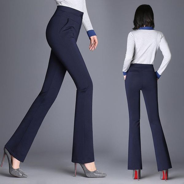 women's pants & capris office lady formal dress flare for woman casual high waist button black slim tall women trouser femme bell botto, Black;white
women's pants & capris office lady formal dress flare for woman casual high waist button black slim tall women trouser femme bell botto, Black;white