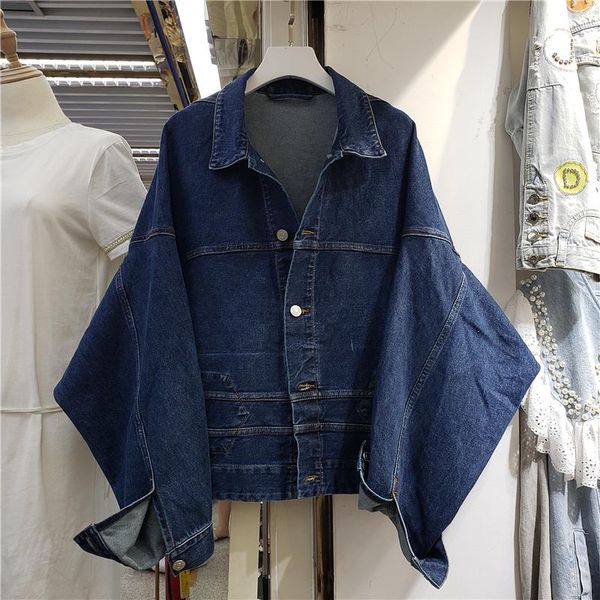 women's jackets blue jeans women 2021 spring autumn design vintage bat sleeve loose denim coat female streetwear outerwear, Black;brown
women's jackets blue jeans women 2021 spring autumn design vintage bat sleeve loose denim coat female streetwear outerwear, Black;brown