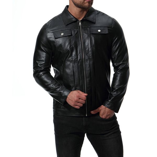 men's leather black autumn winter fashion multi-zipper men's jacket, high-quality stand-up collar, comfortable, windproof
men's leather black autumn winter fashion multi-zipper men's jacket, high-quality stand-up collar, comfortable, windproof