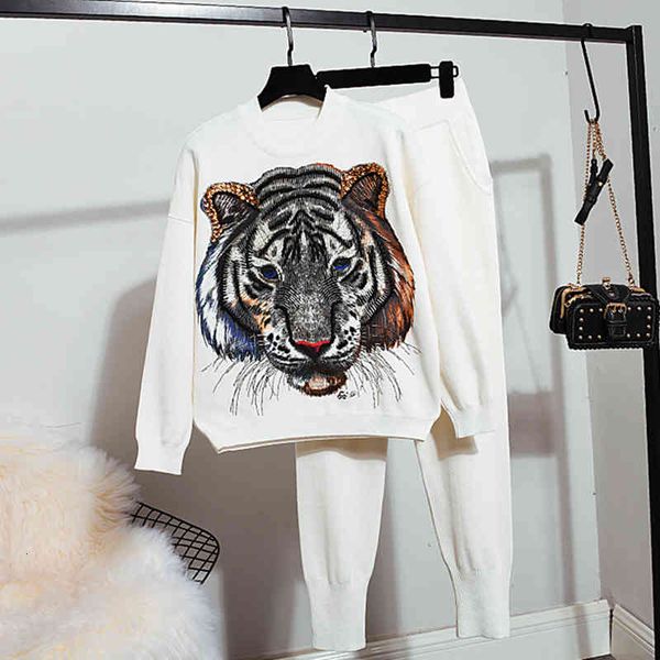 women's tracksuits knitted or crocheted ensemble + loose pants, set of 2 pieces warm mesh with beads, for spring and autumn, xhif, Gray
women's tracksuits knitted or crocheted ensemble + loose pants, set of 2 pieces warm mesh with beads, for spring and autumn, xhif, Gray