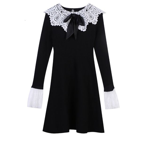 casual dresses brand design autumn winter lace doll collar knit dress sweet women black elegant vintage long sleeve sweater f3ys, Black;gray
casual dresses brand design autumn winter lace doll collar knit dress sweet women black elegant vintage long sleeve sweater f3ys, Black;gray