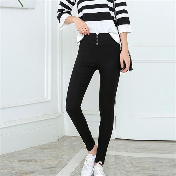high waist black pencil button women capri leggings ankle length bodycon trousers for autumn spring clothes, Black;white
high waist black pencil button women capri leggings ankle length bodycon trousers for autumn spring clothes, Black;white