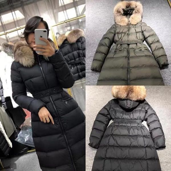 m's mengjia 2021 winter clothes new belt, waist closed, slim, bright face down jacket, women's long hooded big hair collar, Black
m's mengjia 2021 winter clothes new belt, waist closed, slim, bright face down jacket, women's long hooded big hair collar, Black
